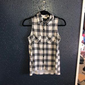 Plaid button-down